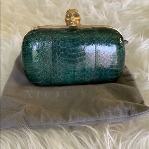 Alexander McQueen Snake Skin Clutch